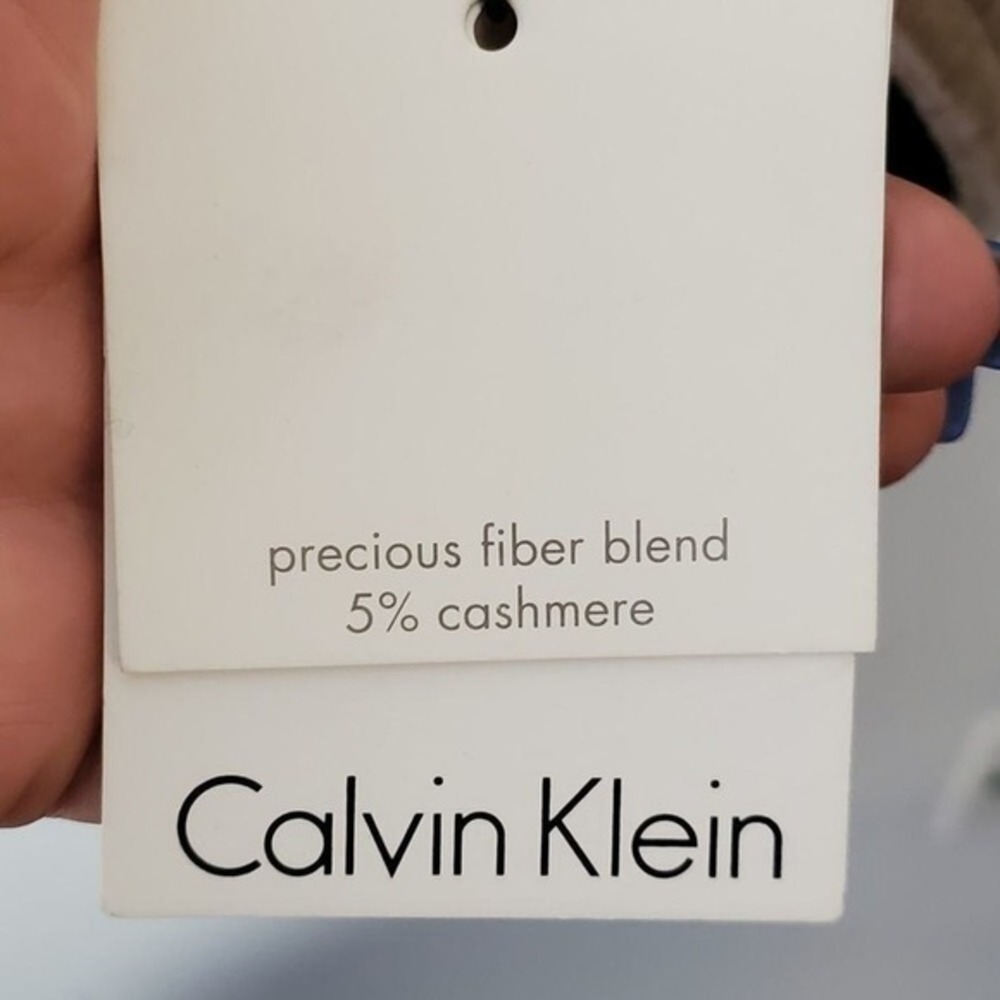 Calvin‎ Klein Womens XL Taupe Wool Blend Cashmere Blend Peacoat Jacket Coat New - Picture 5 of 11